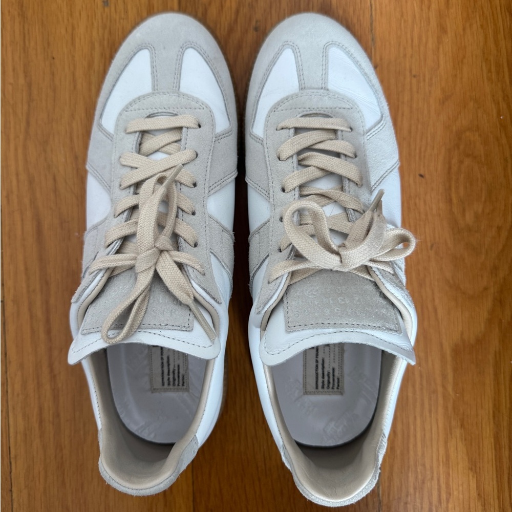 Maison Margiela Replica Leather and Suede Sneakers